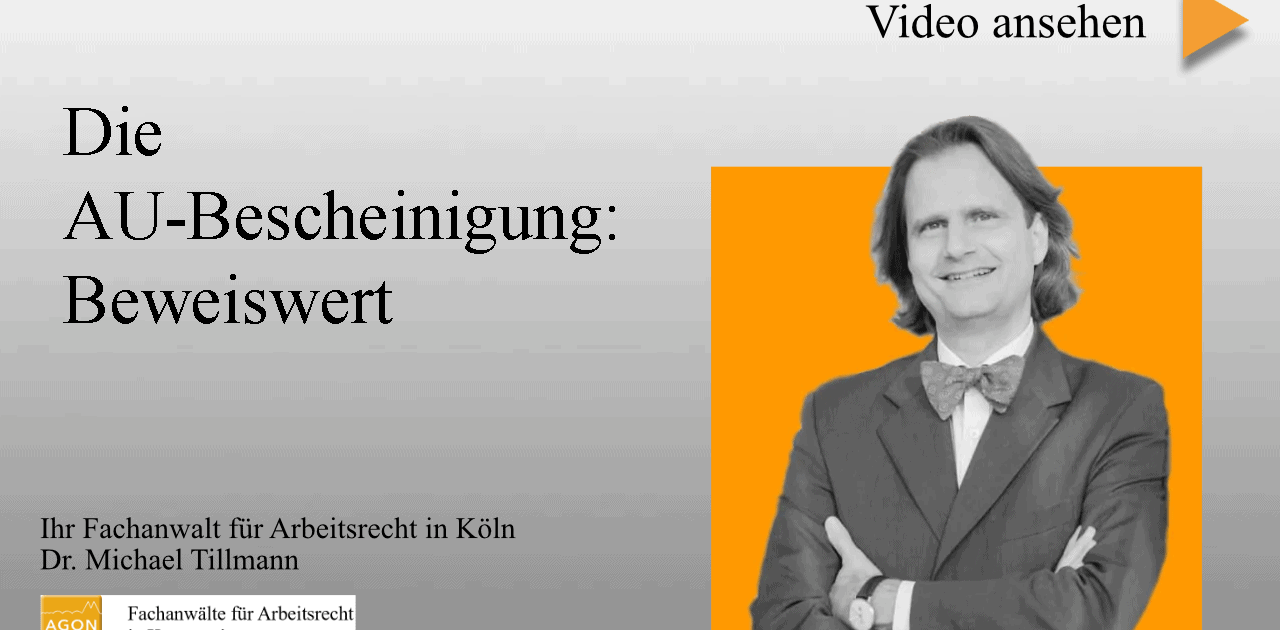AU-Bescheinigung Beweiswert